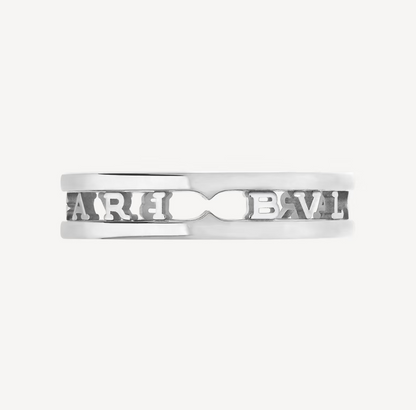 [Ornora Jewelry]ZERO 1 ONE-BAND WITH OPENWORK LOGO SPIRAL RING