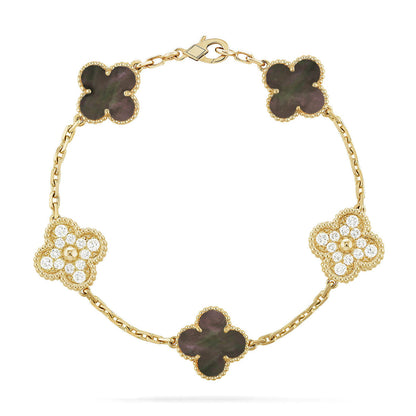 [Ornora Jewelry] CLOVER 5 MOTIF GRAY MOP BRACELET COLLECTION
