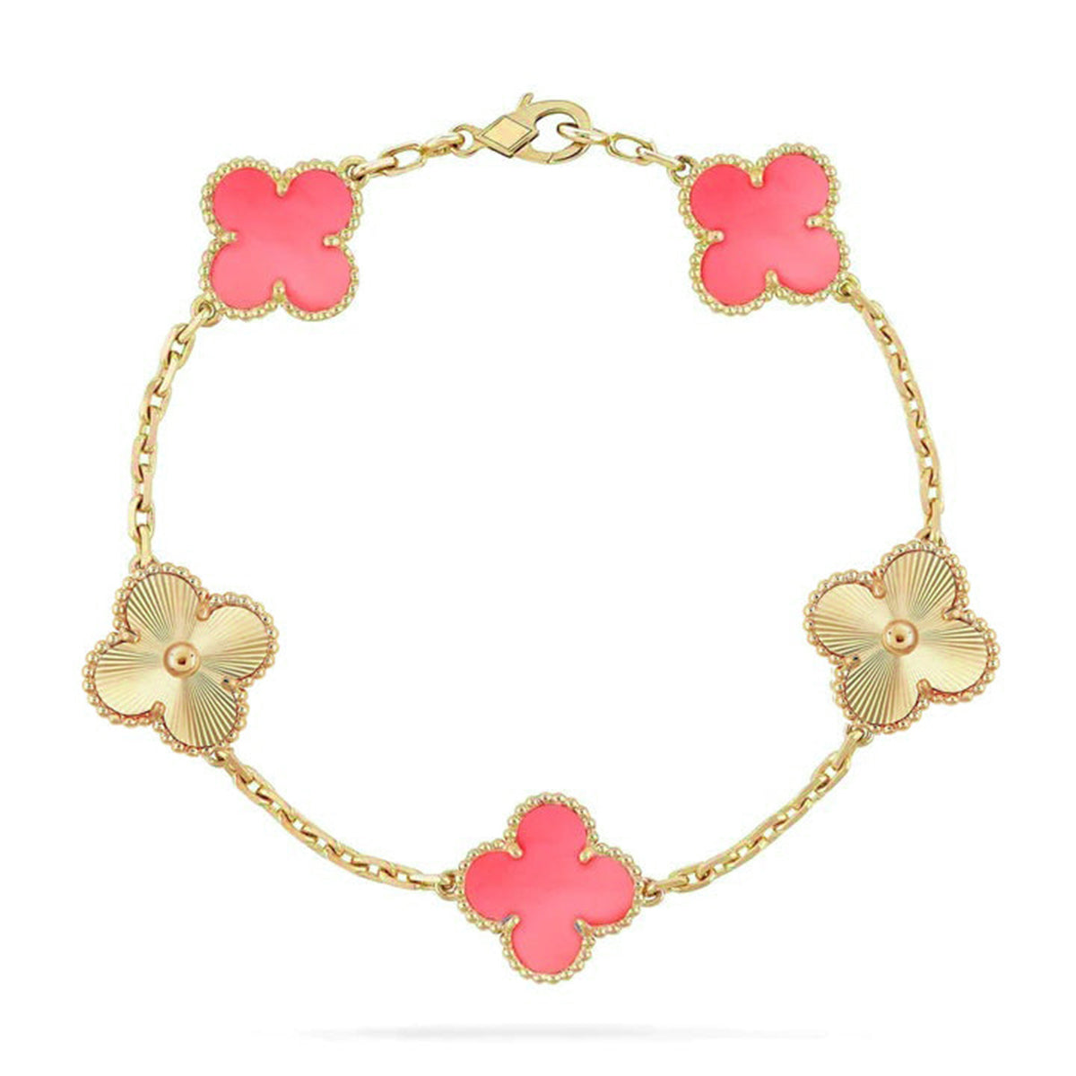 [Ornora Jewelry] CLOVER 5 MOTIFS  PINK MOP BRACELET COLLECTION