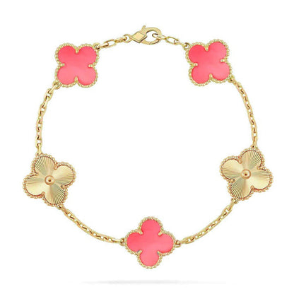 [Ornora Jewelry] CLOVER 5 MOTIFS  PINK MOP BRACELET COLLECTION