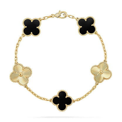 [Ornora Jewelry] CLOVER 5 MOTIF ONYXS BRACELET COLLECTION