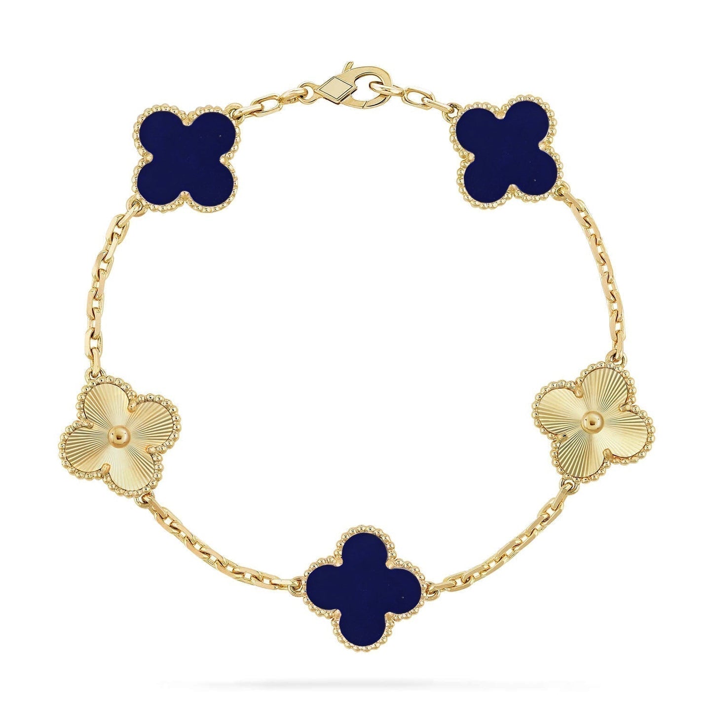 [Ornora Jewelry]CLOVER 5 MOTIF LAPIS LAZULI BRACELET COLLECTION