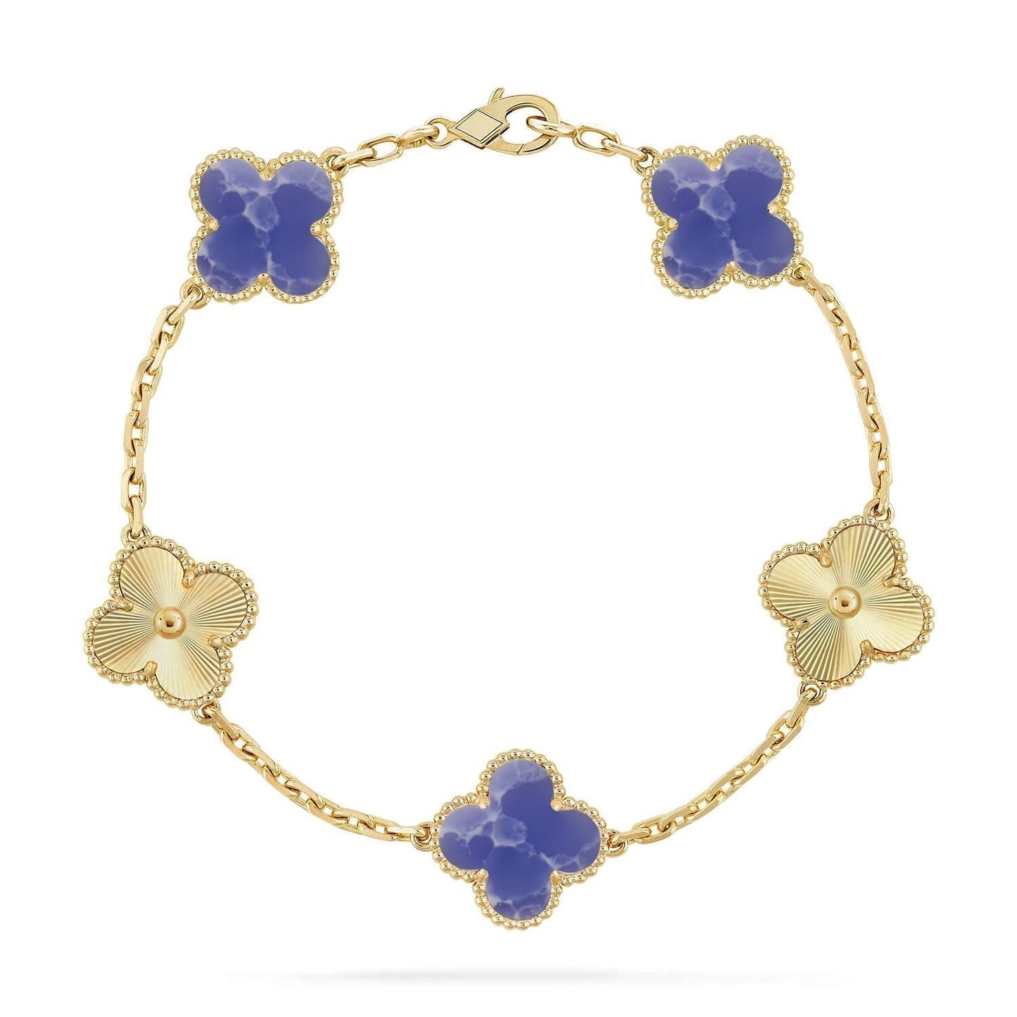 [Ornora Jewelry]CLOVER 5 MOTIF BLUE VEINS BRACELET COLLECTION