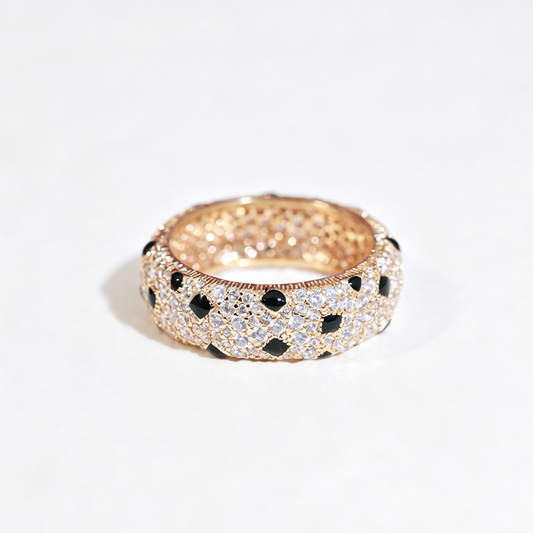 [Ornora Jewelry]PANTHERE SPOTTED FULL DIAMOND RING