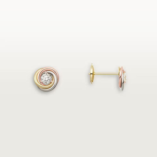 [Ornora Jewelry]TRINITY STUD DIAMOND EARRINGS
