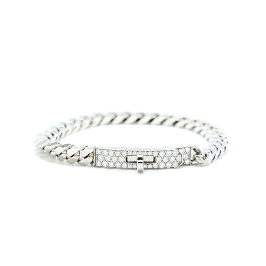[Ornora Jewelry]KELLY CHAIN SILVER DIAMOND BRACELET