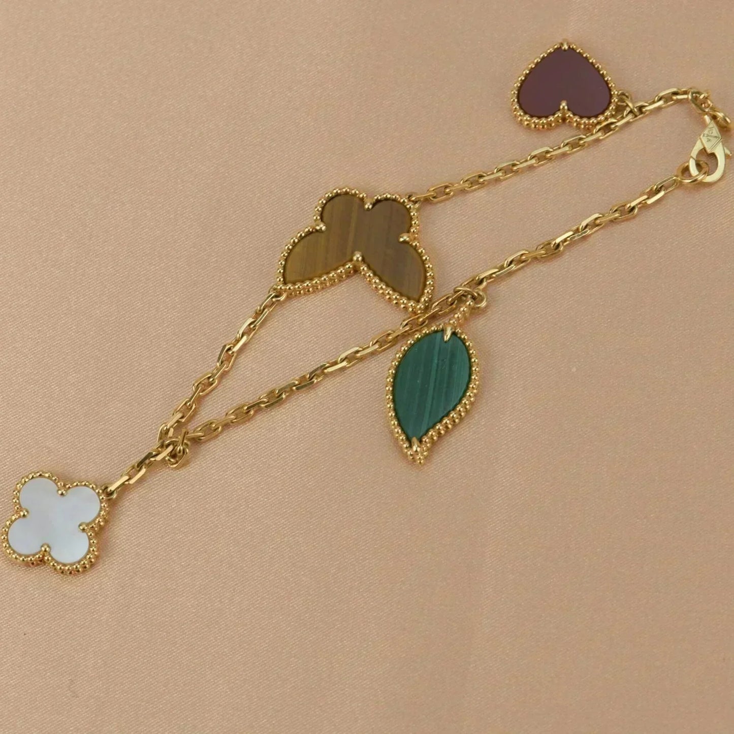 [Ornora Jewelry]LUCKY SPRING 5 MOTIF GOLD BRACELET