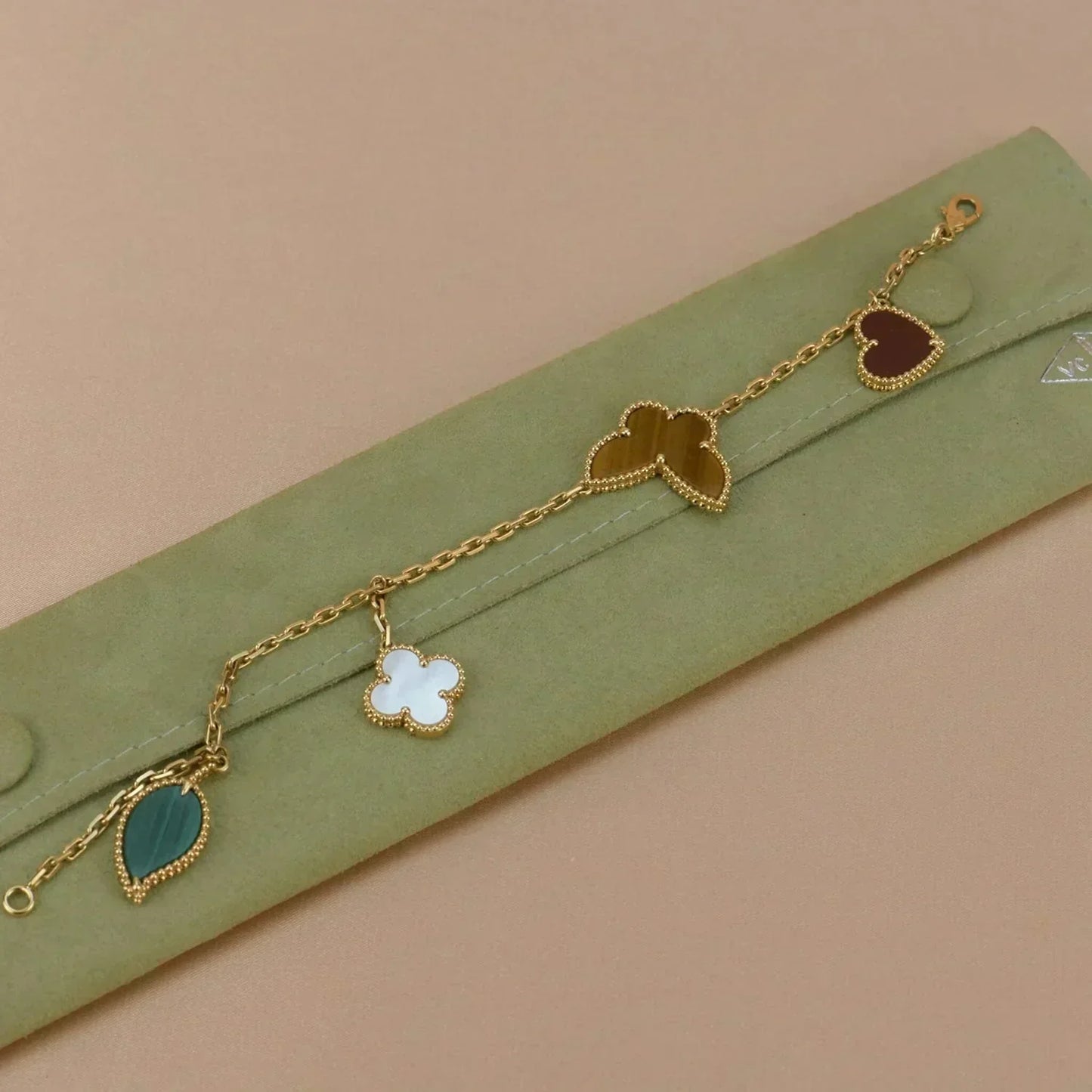 [Ornora Jewelry]LUCKY SPRING 5 MOTIF GOLD BRACELET