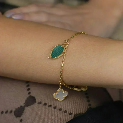 [Ornora Jewelry]LUCKY SPRING 5 MOTIF GOLD BRACELET