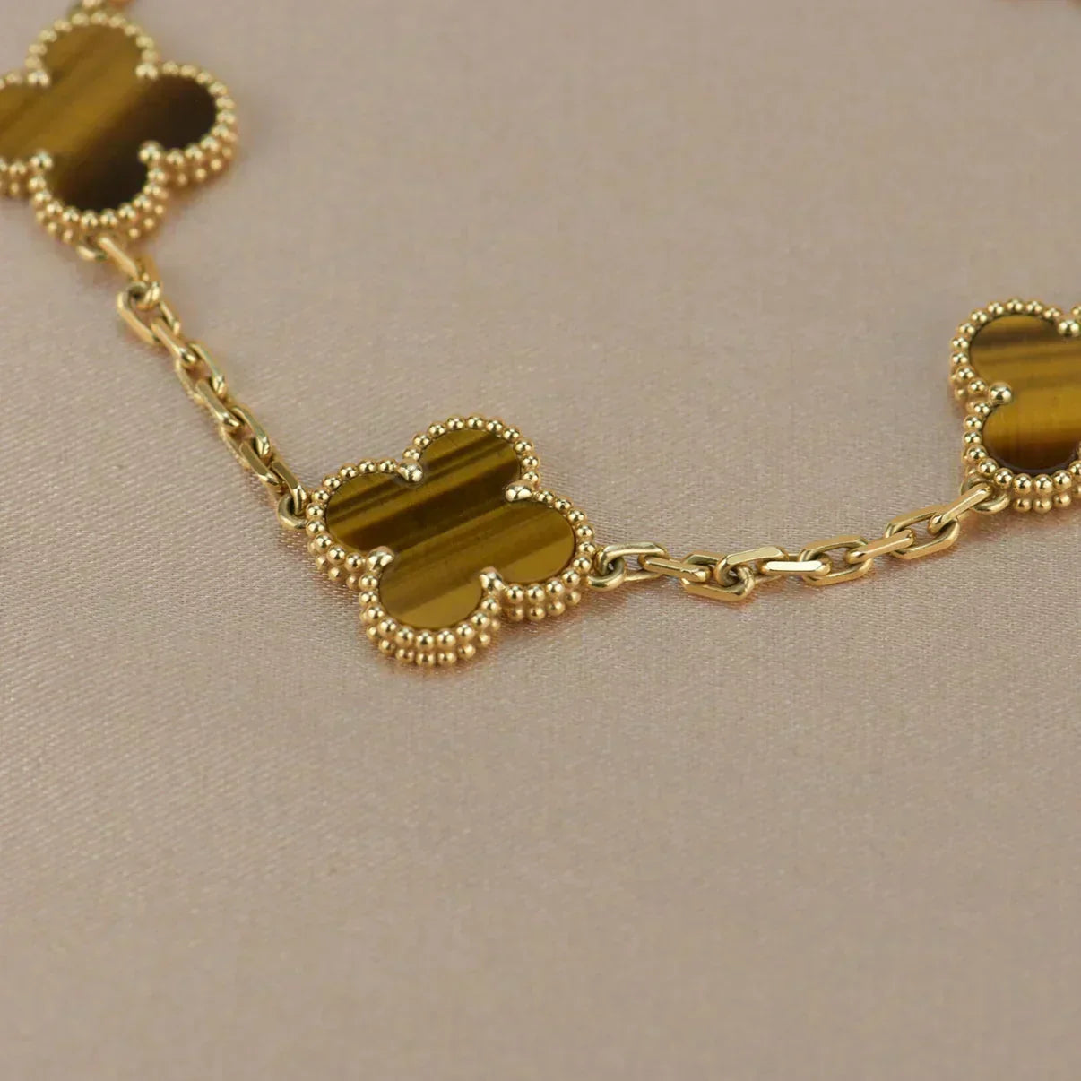 [Ornora Jewelry] CLOVER 5 MOTIFS TIGER EYE BRACELET COLLECTION