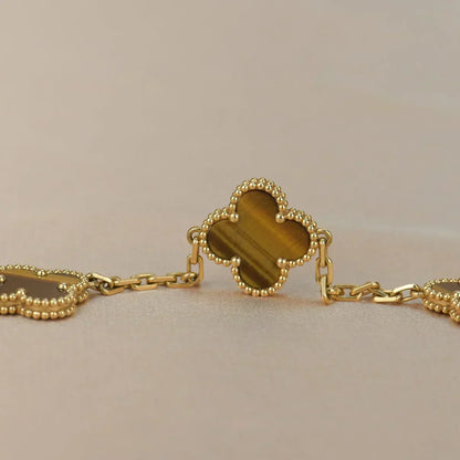[Ornora Jewelry] CLOVER 5 MOTIFS TIGER EYE BRACELET COLLECTION