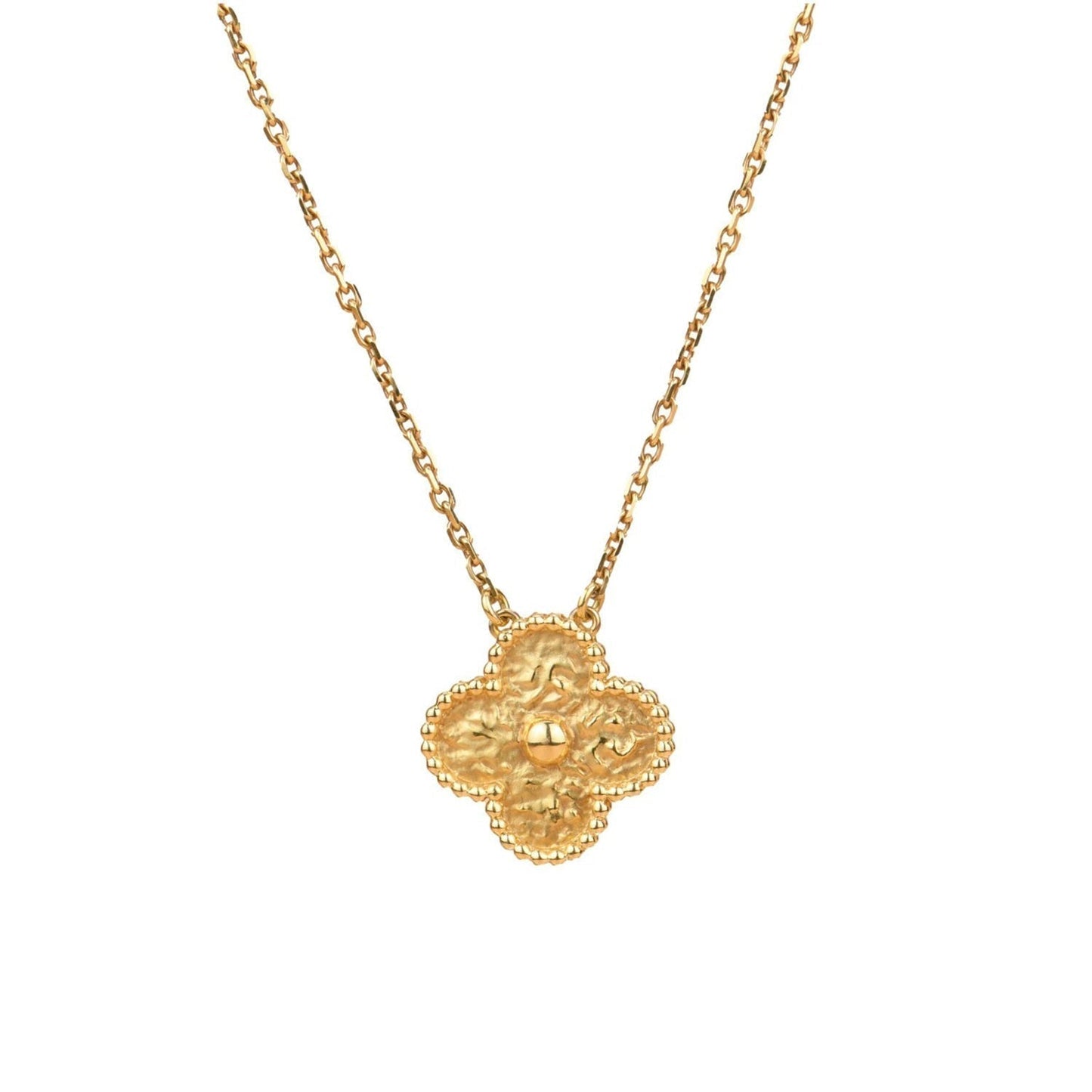 [Ornora Jewelry]CLOVER 15MM  BRONZING NECKLACE