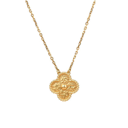 [Ornora Jewelry]CLOVER 15MM  BRONZING NECKLACE
