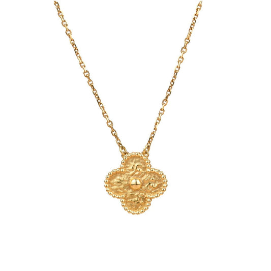 [Ornora Jewelry]CLOVER 15MM  BRONZING NECKLACE