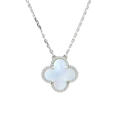[Ornora Jewelry]CLOVER  15MM WHITE MOTHER-OF-PEARL SILVER