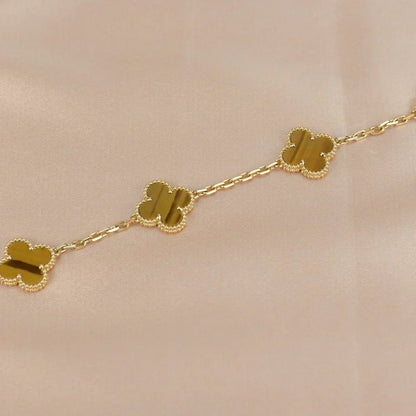 [Ornora Jewelry] CLOVER 5 MOTIFS TIGER EYE BRACELET COLLECTION