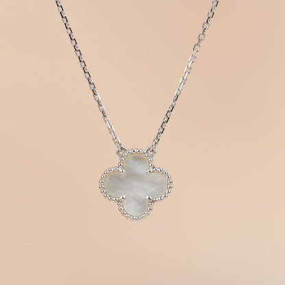 [Ornora Jewelry]CLOVER  15MM WHITE MOTHER-OF-PEARL SILVER