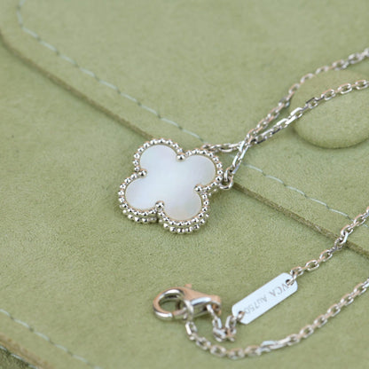 [Ornora Jewelry]CLOVER  15MM WHITE MOTHER-OF-PEARL SILVER
