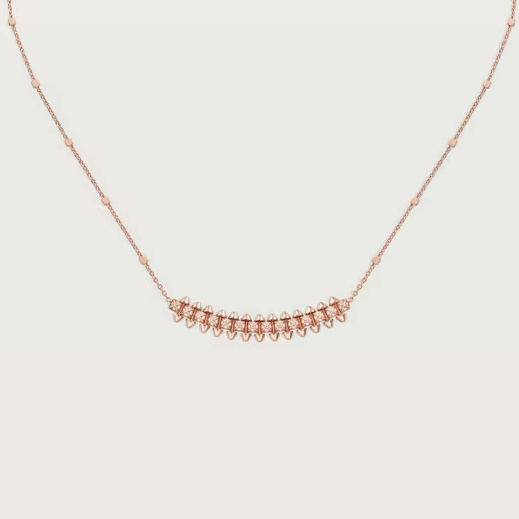 [Ornora Jewelry]CLASH  SMALL FULL DIAMOND NECKLACE