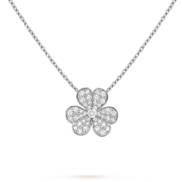 [Ornora Jewelry]CLOVER DIAMOND NECKLACE SILVER