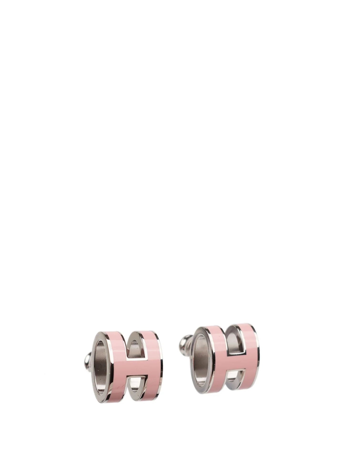 [Ornora Jewelry]MINI POP H SILVER EARRINGS PINK
