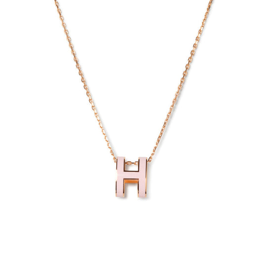 [Ornora Jewelry]POP H PEDANT PINK GOLD