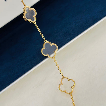 [Ornora Jewelry]CLOVER 5 MOTIF ROCK CRYSTAL BRACELET