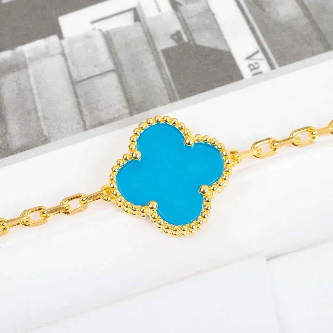 [Ornora Jewelry] CLOVER 5 MOTIF TURQUOISE BRACELET COLLECTION