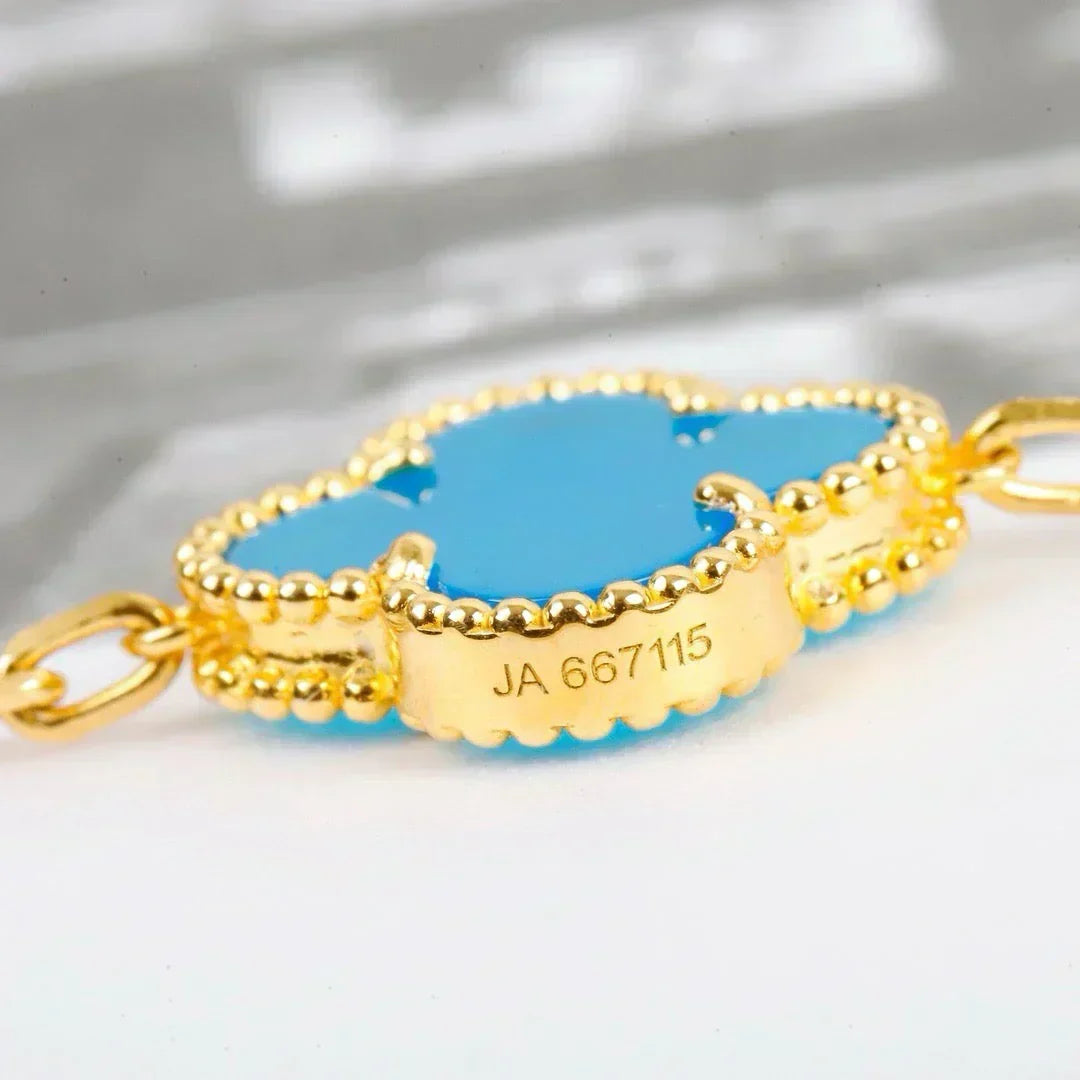 [Ornora Jewelry] CLOVER 5 MOTIF TURQUOISE BRACELET COLLECTION