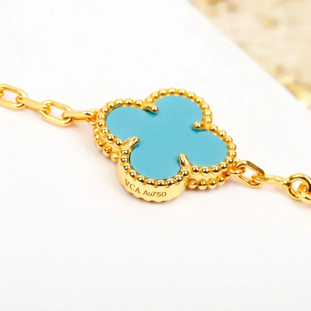 [Ornora Jewelry] CLOVER 5 MOTIF TURQUOISE BRACELET COLLECTION
