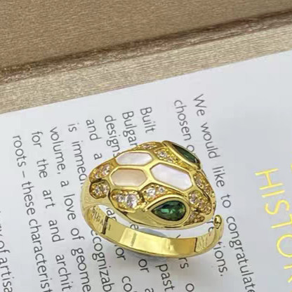 [Ornora Jewelry]BRAND NEW ASSORTED SNAKE HEAD MOTHER OF PEARL RINGS