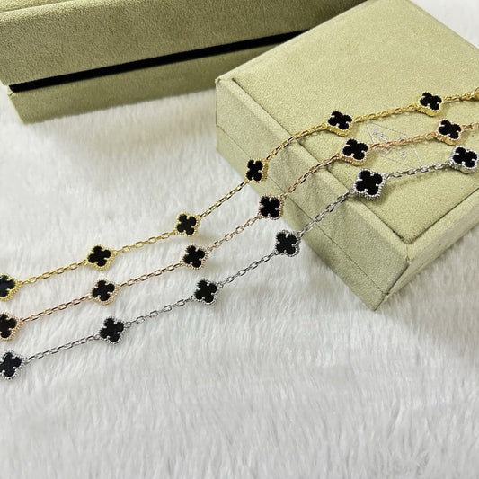 [Ornora Jewelry]CLOVER 6 MOTIF  ONYXS BRACELET