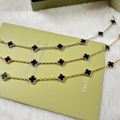 [Ornora Jewelry]CLOVER 6 MOTIF  ONYXS BRACELET
