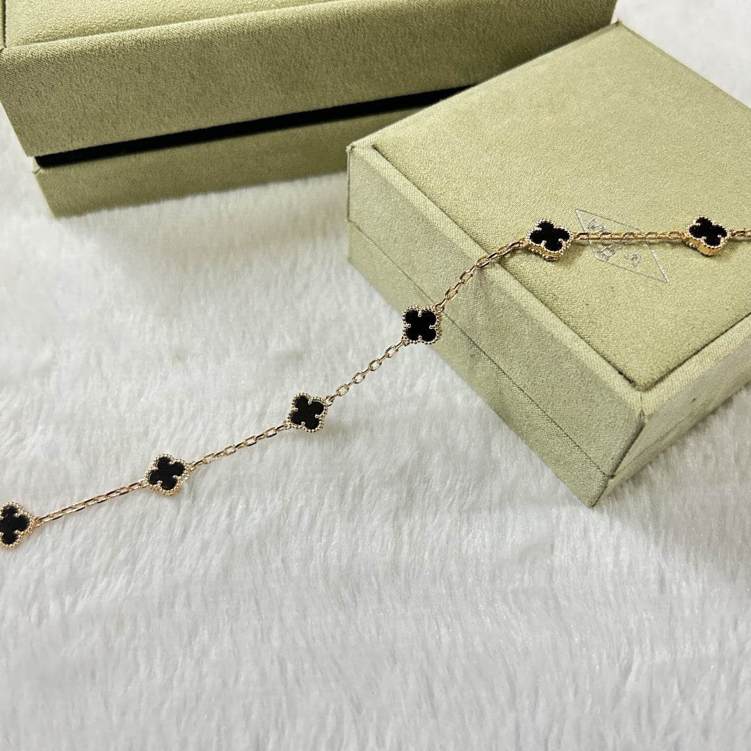 [Ornora Jewelry]CLOVER 6 MOTIF  ONYXS BRACELET