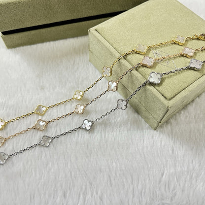 [Ornora Jewelry]CLOVER 6 MOTIF WHITE MOP BRACELET