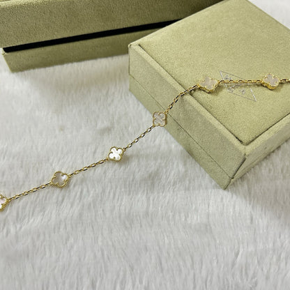 [Ornora Jewelry]CLOVER 6 MOTIF WHITE MOP BRACELET