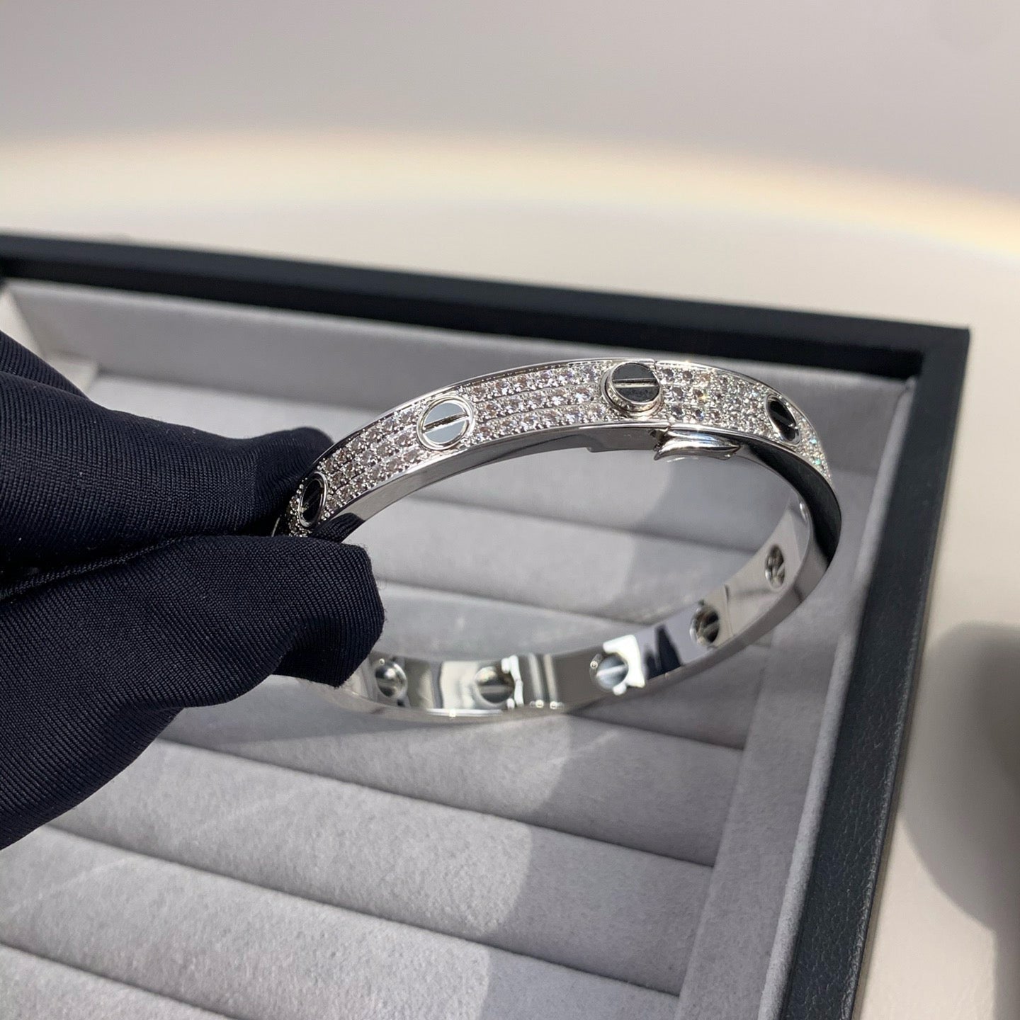 [Ornora Jewelry]LOVE BRACELET 6.1MM DIAMOND-PAVED CERAMIC