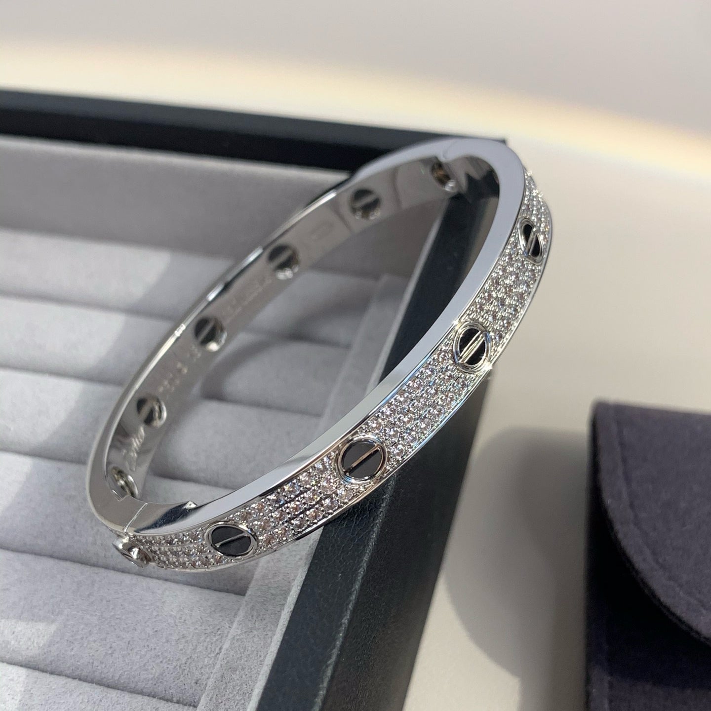 [Ornora Jewelry]LOVE BRACELET 6.1MM DIAMOND-PAVED CERAMIC