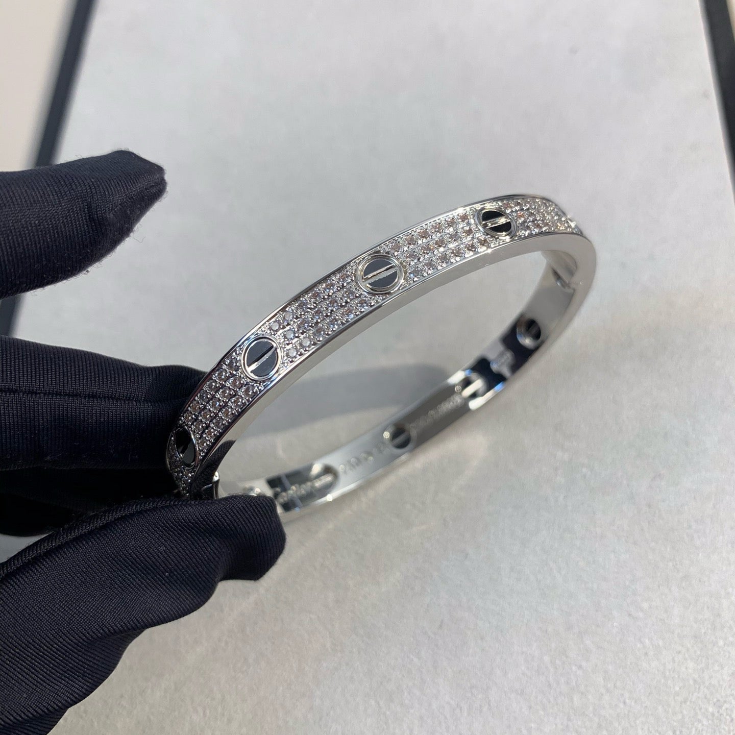 [Ornora Jewelry]LOVE BRACELET 6.1MM DIAMOND-PAVED CERAMIC