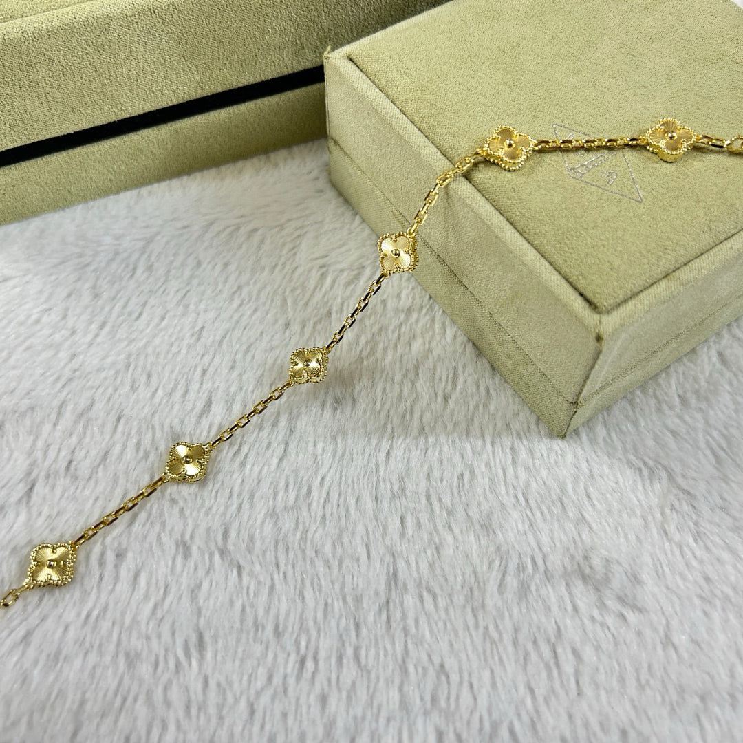 [Ornora Jewelry]CLOVER 6 MOTIF DIAMOND BRACELET