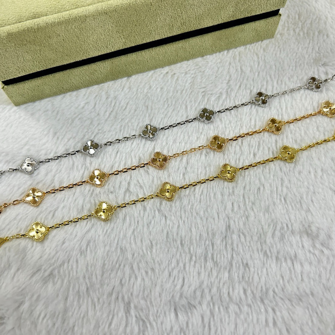 [Ornora Jewelry]CLOVER 6 MOTIF DIAMOND BRACELET