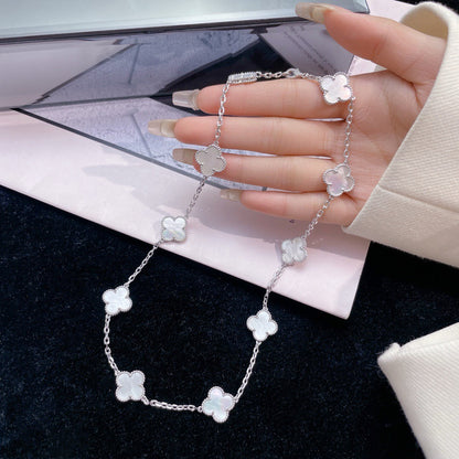 [Ornora Jewelry]CLOVER 10 MOTIFS WHITE MOTHER OF PEARL NECKLACE
