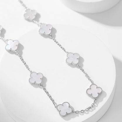 [Ornora Jewelry]CLOVER 10 MOTIFS WHITE MOTHER OF PEARL NECKLACE