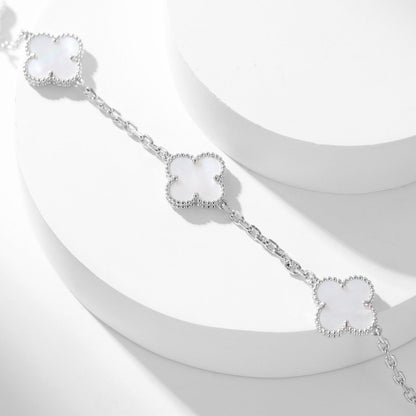 [Ornora Jewelry]CLOVER 10 MOTIFS WHITE MOTHER OF PEARL NECKLACE