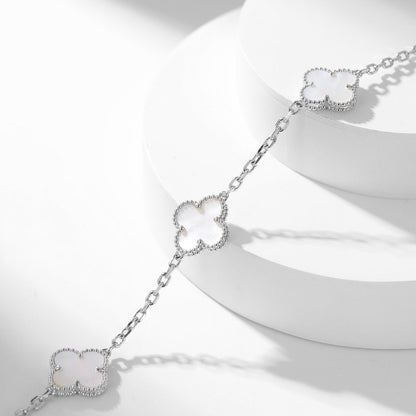 [Ornora Jewelry]CLOVER 10 MOTIFS WHITE MOTHER OF PEARL NECKLACE