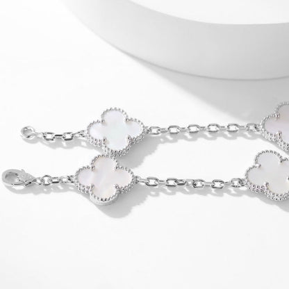 [Ornora Jewelry]CLOVER 10 MOTIFS WHITE MOTHER OF PEARL NECKLACE