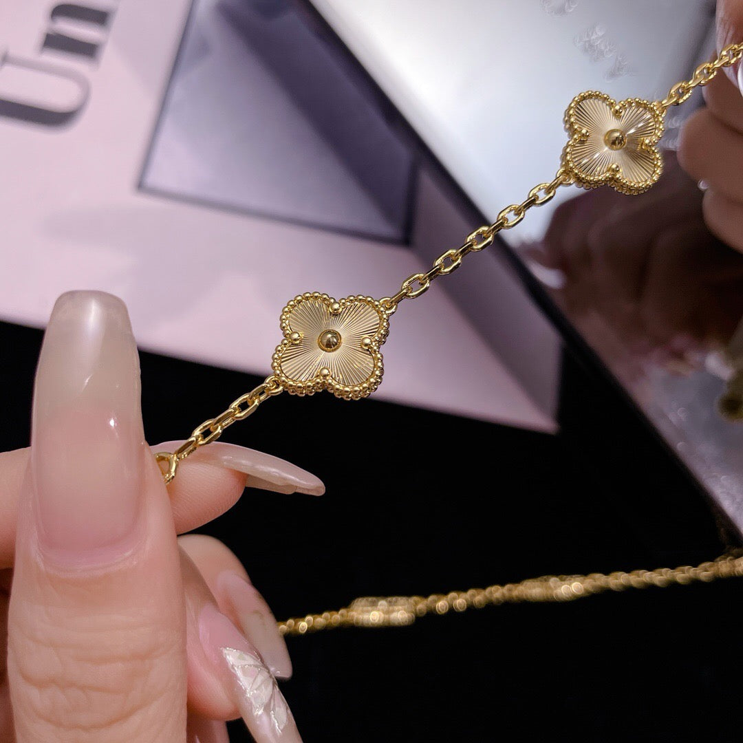[Ornora Jewelry]CLOVER 10 MOTIFS LASER NECKLACE