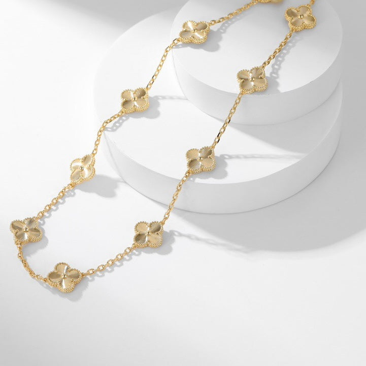 [Ornora Jewelry]CLOVER 10 MOTIFS LASER NECKLACE