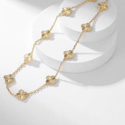 [Ornora Jewelry]CLOVER 10 MOTIFS LASER NECKLACE
