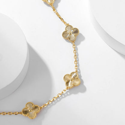 [Ornora Jewelry]CLOVER 10 MOTIFS LASER NECKLACE